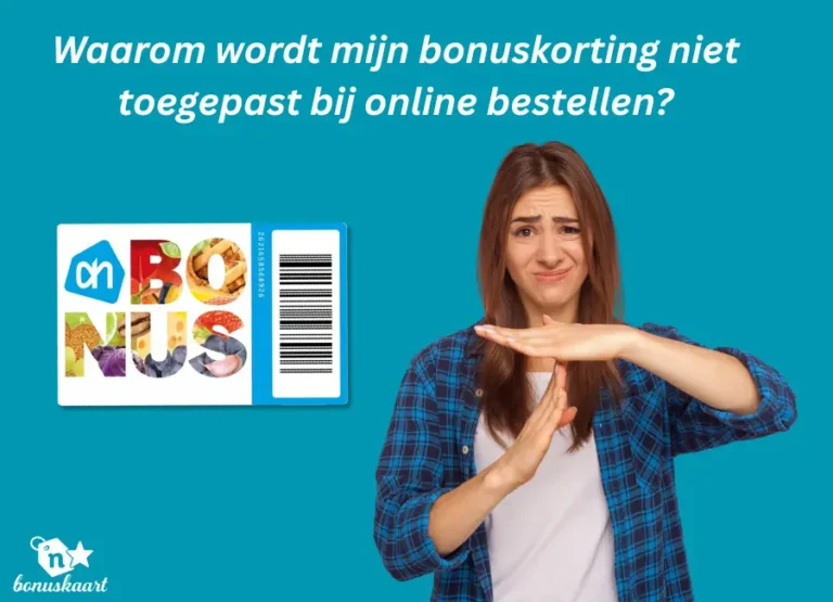 Waarom wordt mijn bonuskorting niet toegepast bij online bestellen bij Albert Heijn